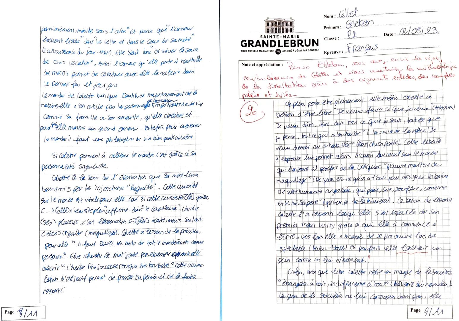 # SAINTE-MARIE
GRANDLEBRUN
SOUS TUTELLE MARIANISTE ASSOCIÉ À L'ÉTAT PAR CONTRAT
Nom: Collet
Prénom: Steban
Classe: P2
Date: 02/05/23
Ep