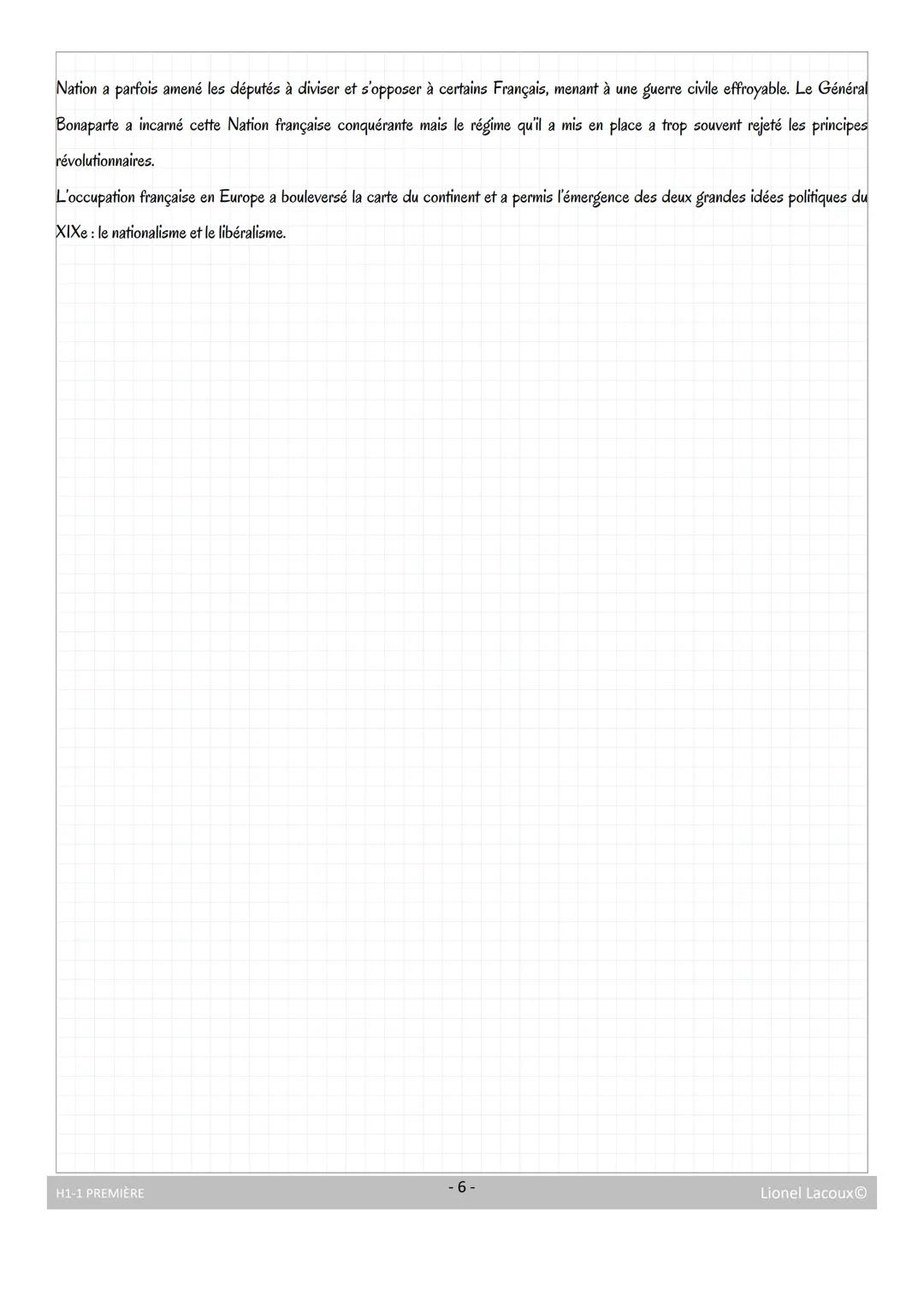 LA REVOLUTION FRANCAISE ET L'EMPIRE, UNE CONCEPTION NOUVELLE DE LA NATION
Introduction: La fin du XVIIIe siècle est marquée en France par de