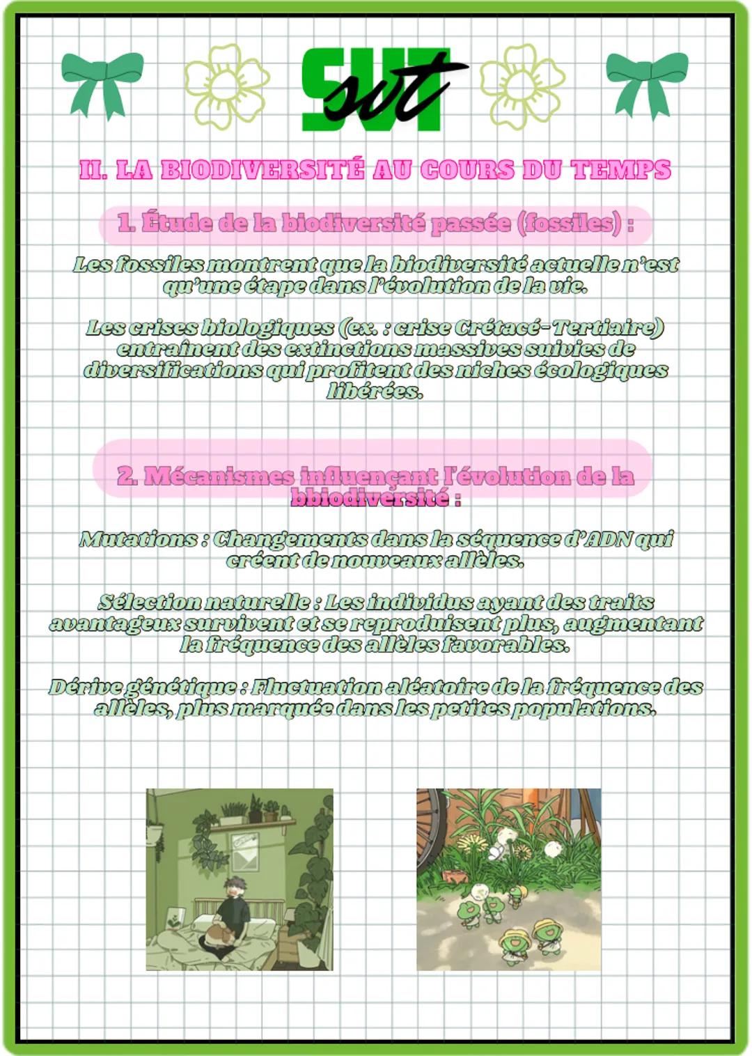 +ALME
CHAPITRE π
sot
I. LES ÉCHELLES DE LA BIODIVERSITÉ
1. Définition de la biodiversité :
La biodiversité désigne la variété du vivant à di