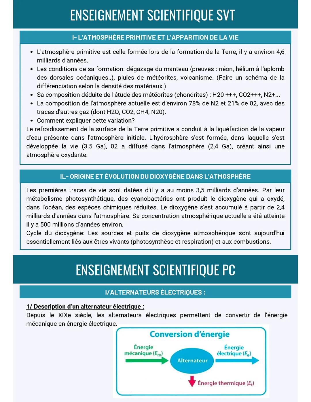 enseignement scientifique