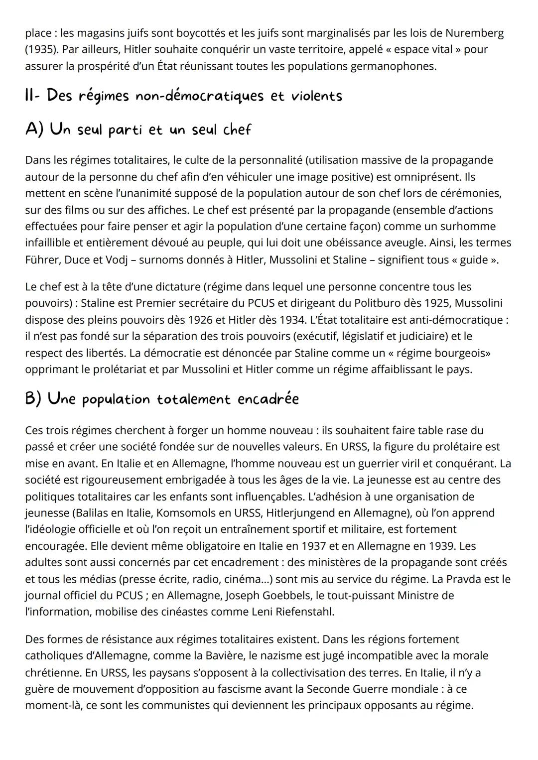 H2: Les régimes totalitaires dans les
années 1930
Le XXe siècle est, selon l'historien britannique Eric Hobsbawn le «< Siècle des extrêmes »
