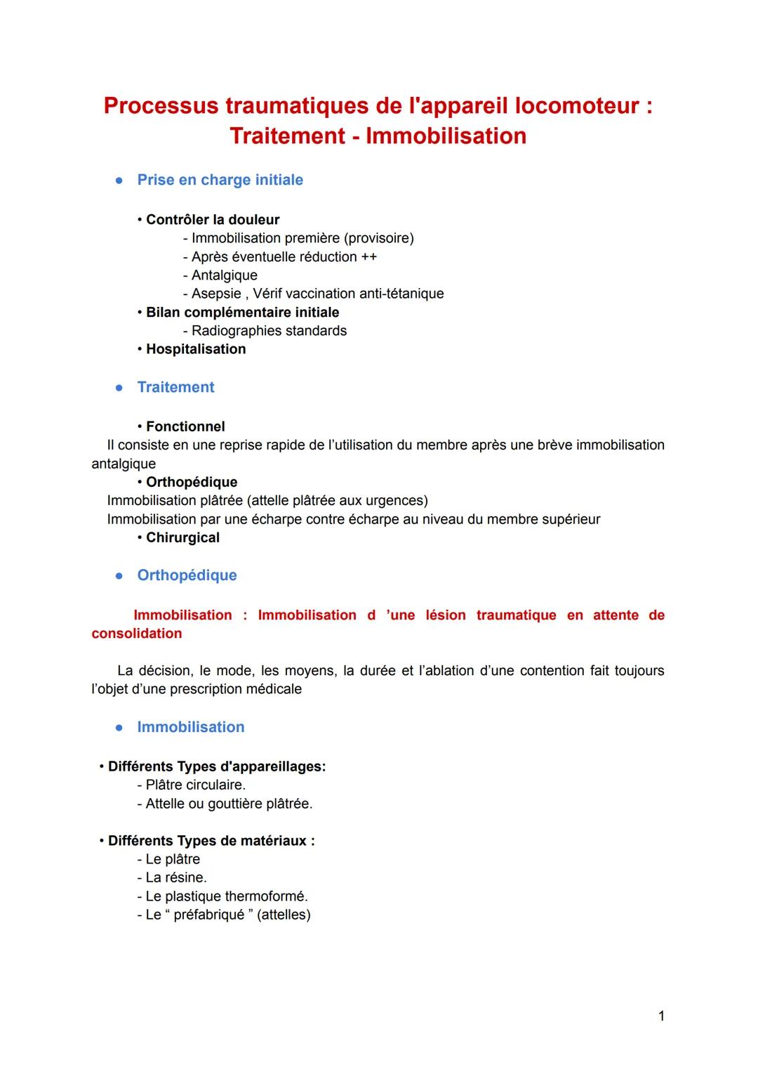 Processus traumatiques de l'appareil locomoteur (2/5)