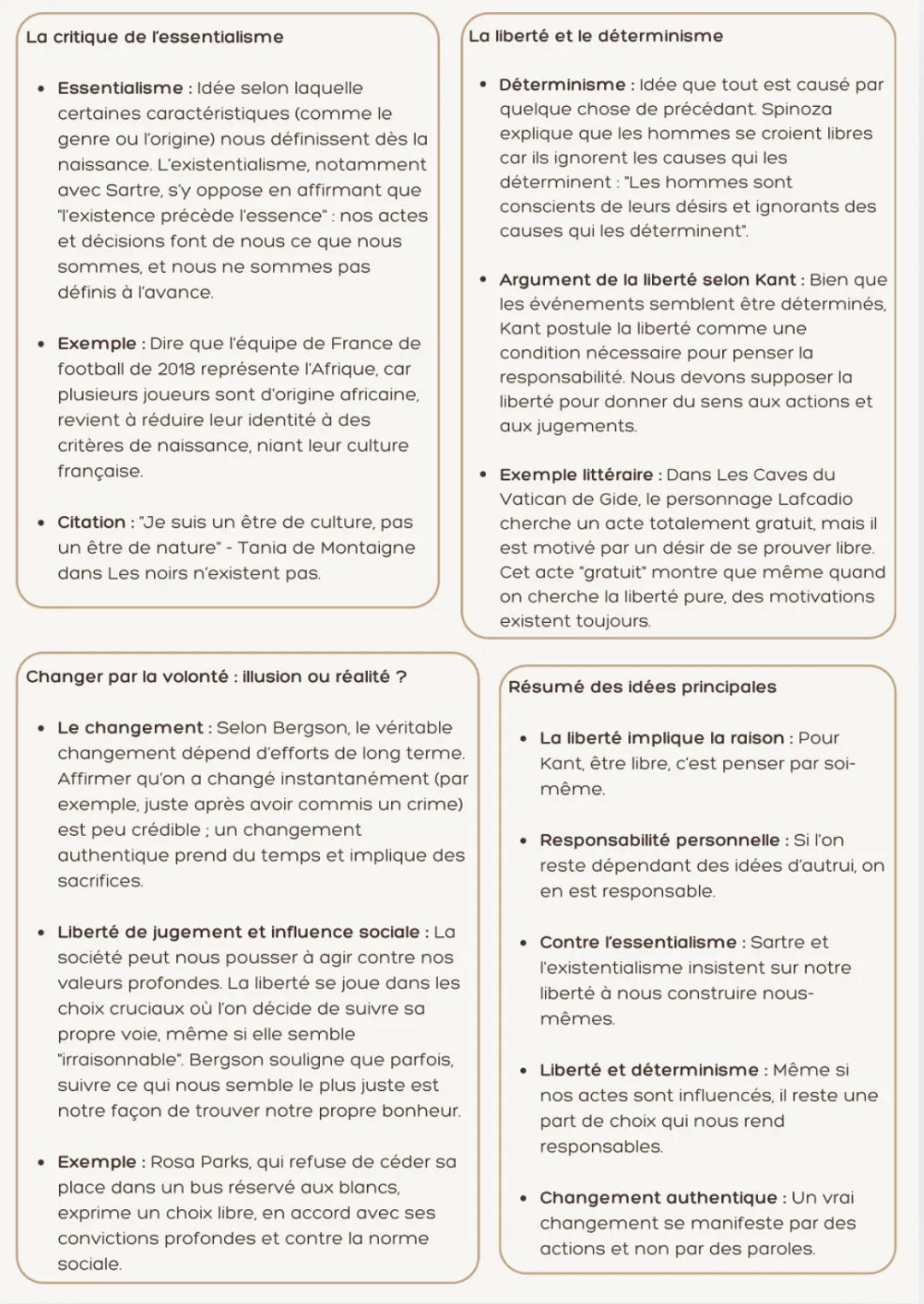 # La critique de l'essentialisme
- Essentialisme: Idée selon laquelle
certaines caractéristiques (comme le
genre ou l'origine) nous définis