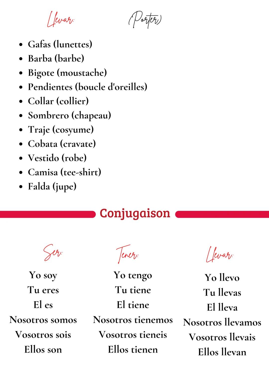 # Espagnol
## Description physique
Il existe 3 verbes de description en espagnol:
* Ser
* Feo (moche)/Guapo (beau)
* Bajo(p