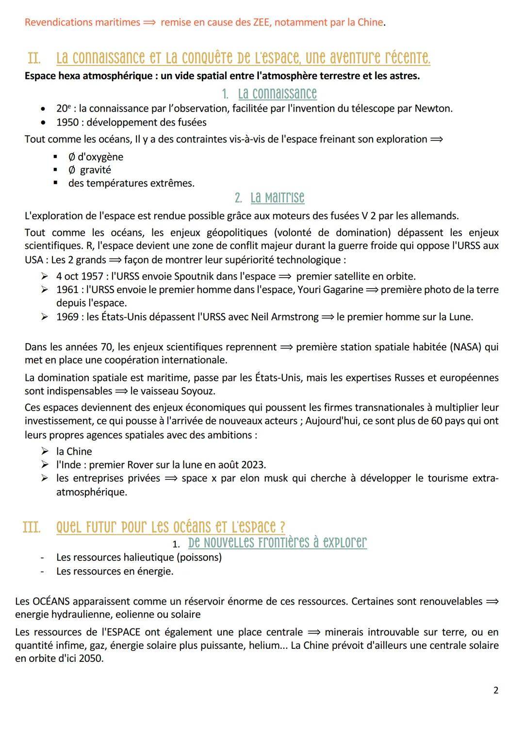 THEME 1: DE NOUVEAUX ESPACES DE CONQUETES
INTRODUCTION: OCEAN ET ESPACES, QUELS SPÉCIFICITÉS ?
Être une puissance implique la maîtrise des t