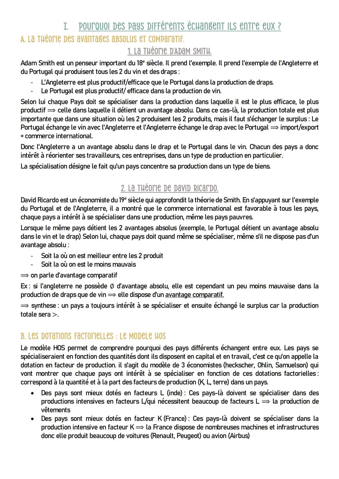 # Chapitre 2: quels sont les fondements du commerce
international et de l'internationalisation de la production?
INTRODUCTION, Qu'est-ce qu