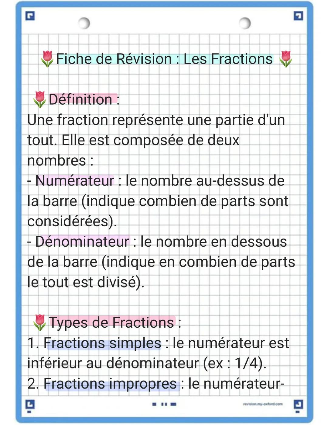 Les Fractions