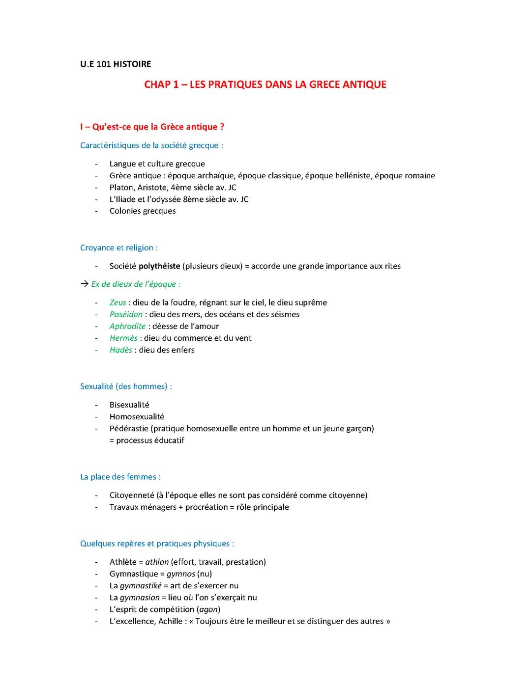 Les pratiques dans la grèce antique