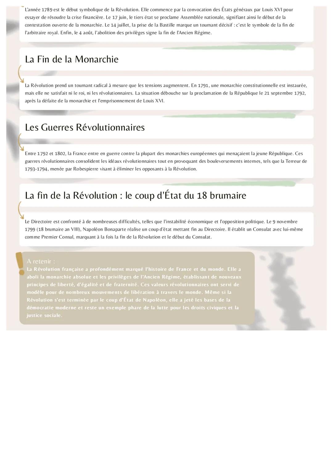 La révolution française
Définition
Révolution française
Période de révolte politique et sociale en France de 1789 à 1799, marquant la fin de