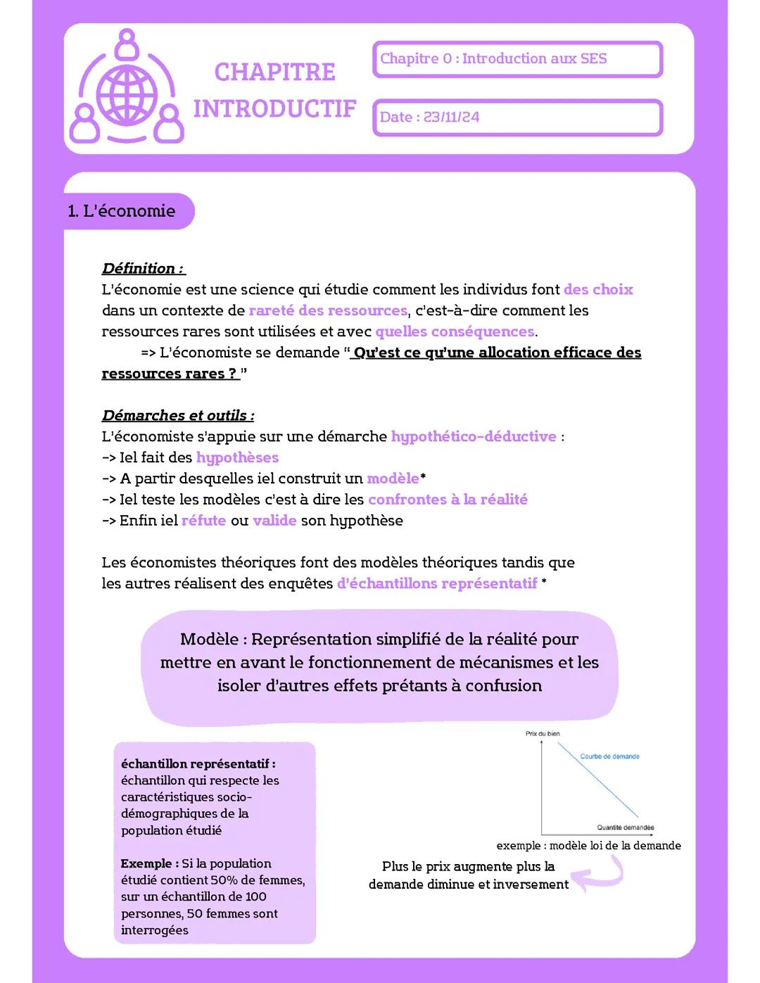 Introduction aux sciences économiques sociales et politiques