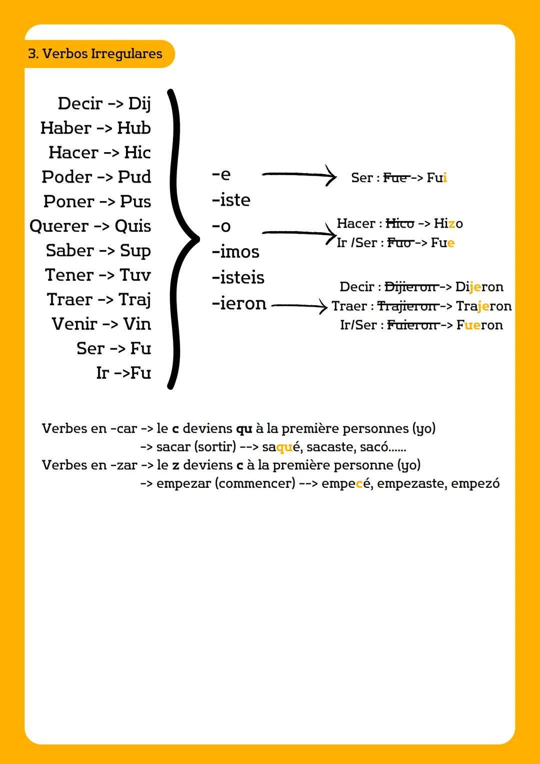 # Preterito Mémo: Preterito Indefinido
# Indefinido Date: 22/11/24
1. Emplois du temps
Le prétérit indéfini est principalement utilisé po
