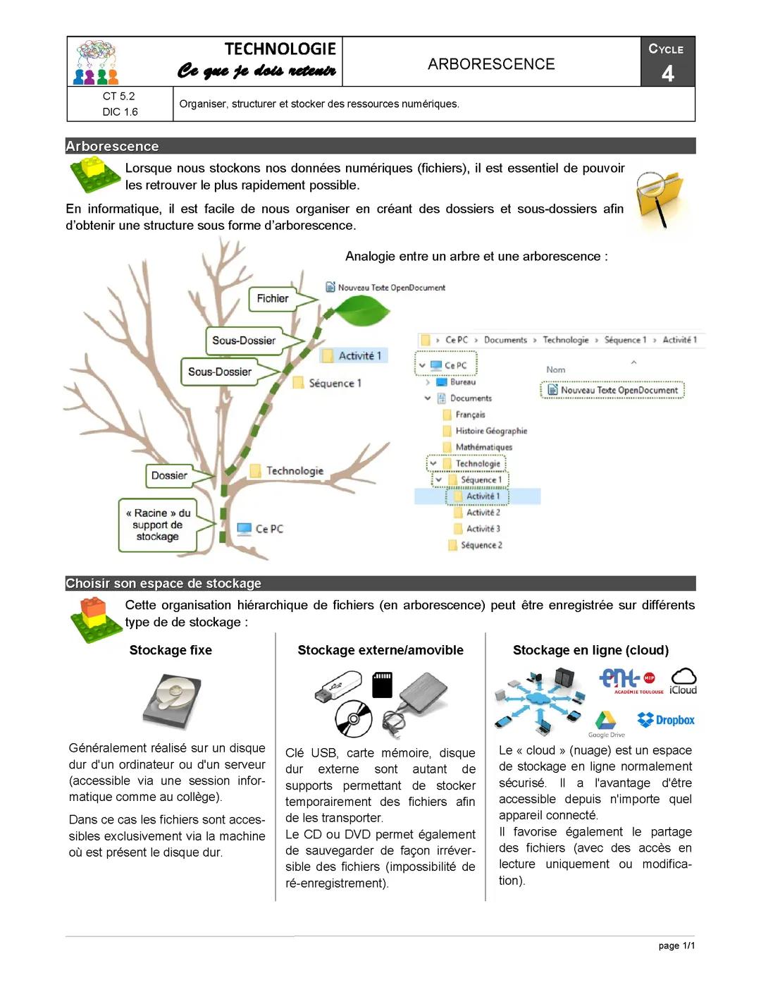 L’arborescence