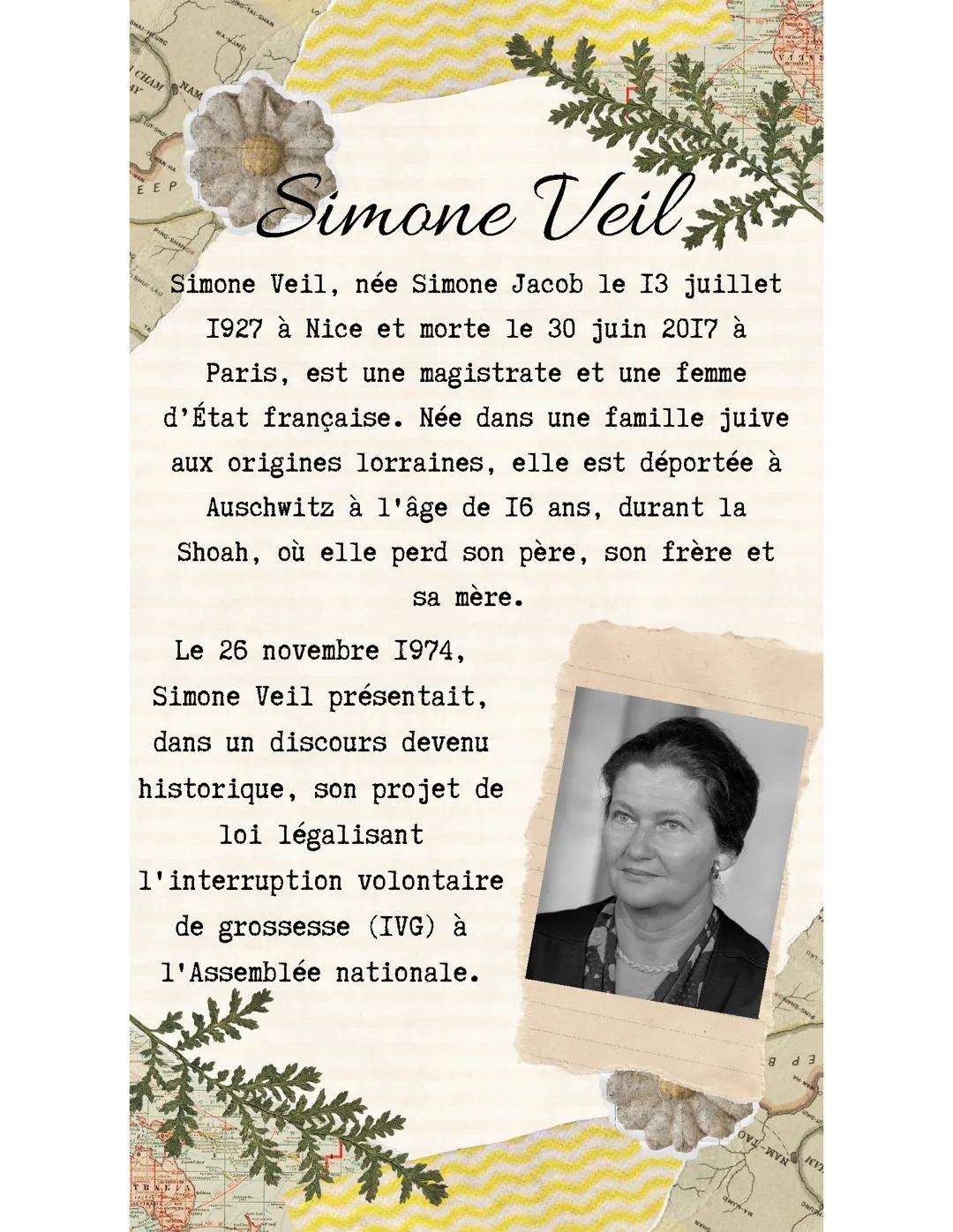 Biographie de Simone Veil