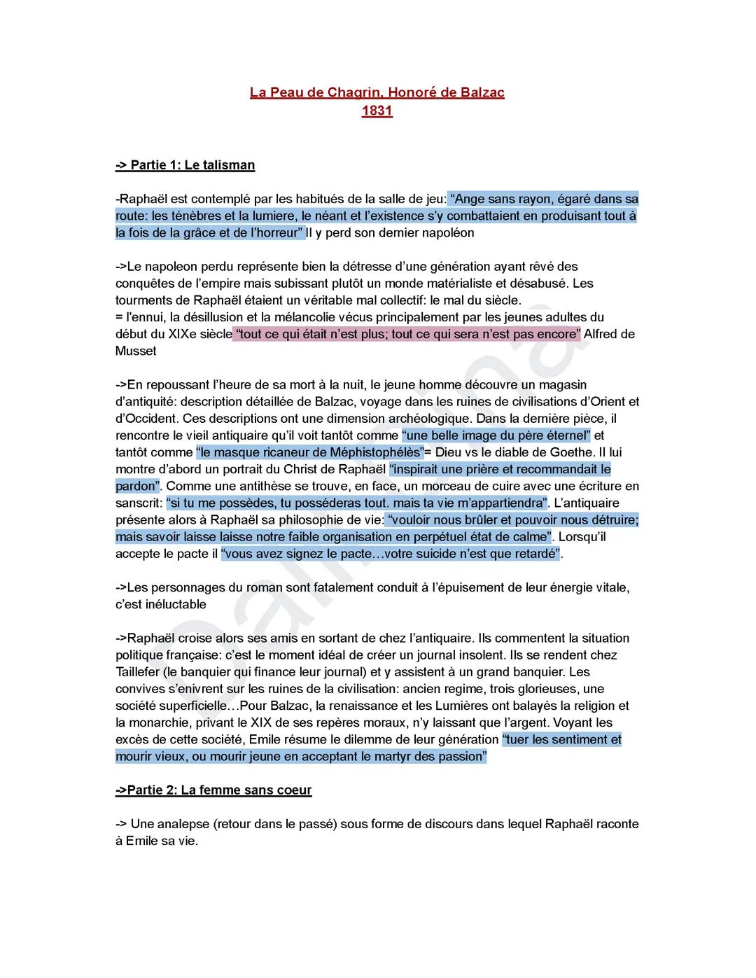 La peau de chagrin, Honoré de Balzac