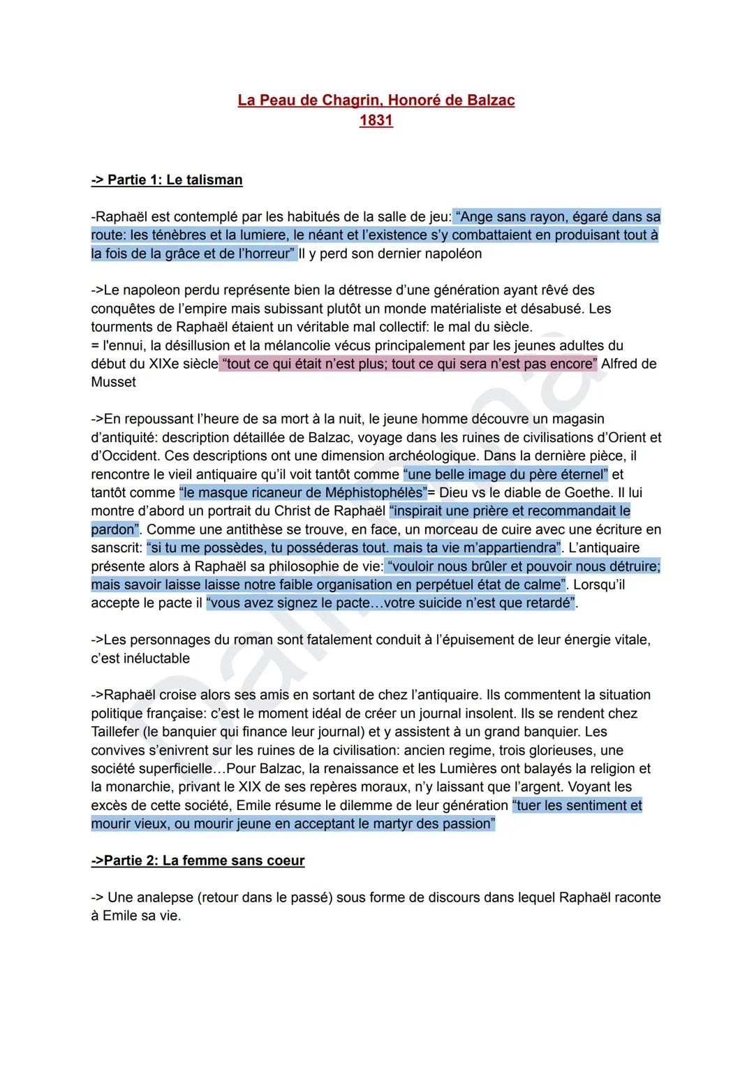 La Peau de Chagrin, Honoré de Balzac
1831
-> Partie 1: Le talisman
-Raphaël est contemplé par les habitués de la salle de jeu: "Ange sans ra