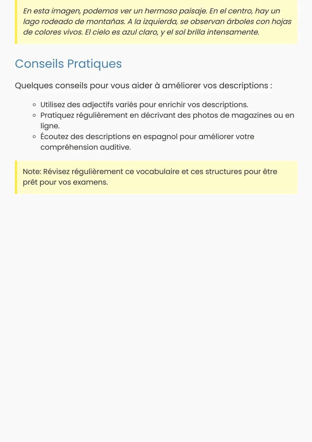 Décrire une Image en Espagnol
Introduction à la Description d'Images
Décrire une image en espagnol nécessite l'utilisation d'un vocabulaire