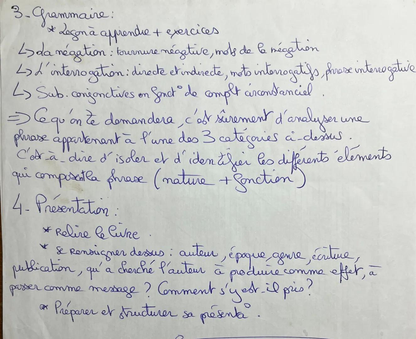Gral de français
I. Déroulement précis:
- fere partie:
Bonjour, je vais aujourd'hui présenter un texte en lien avec
P'objet d'étude
Intr