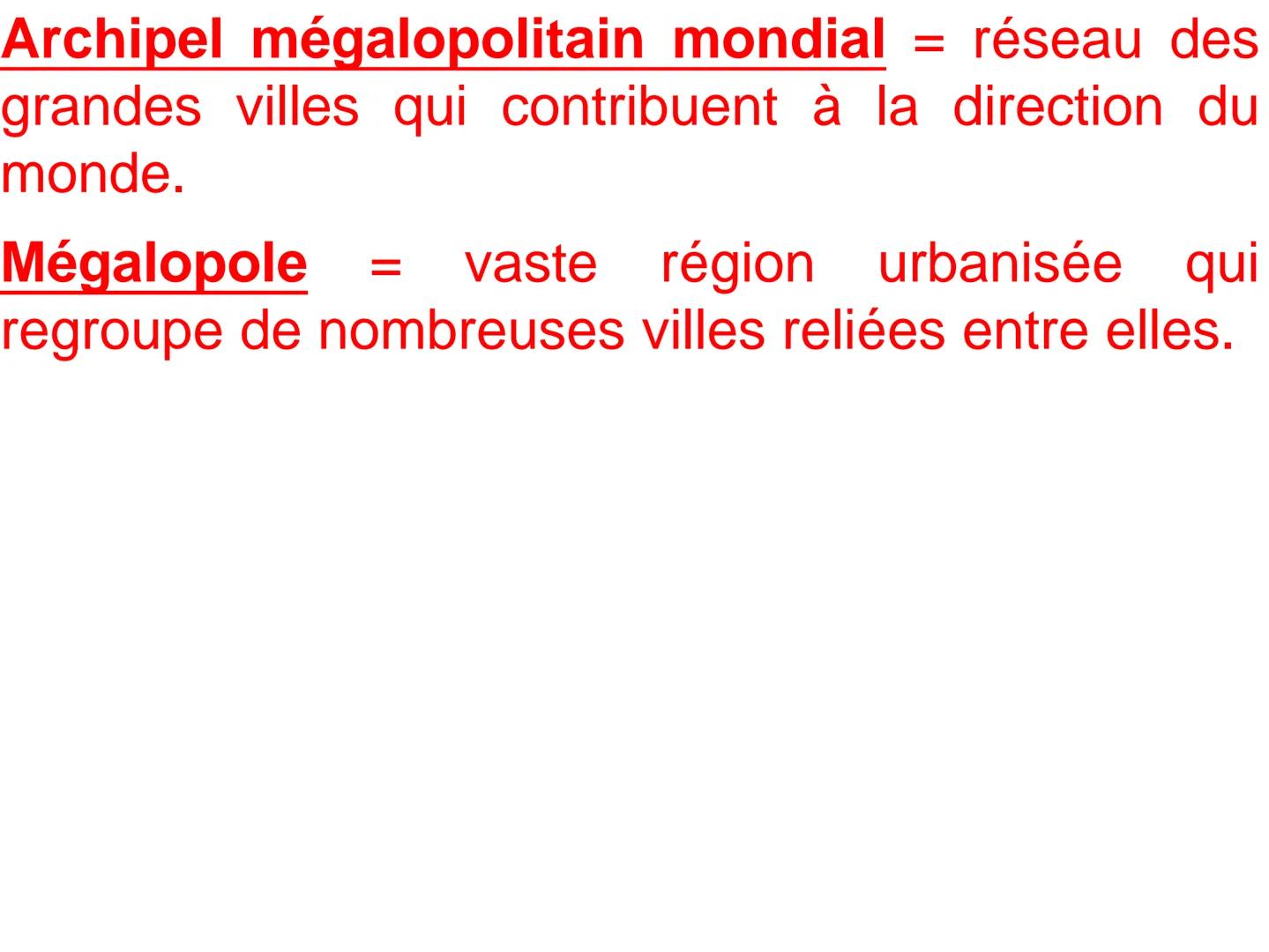 # Chapitre 2 = Des villes inégalement
connectées aux réseaux de
mondialisation
New-York, Etats-Unis Les villes du monde sont inégalement co