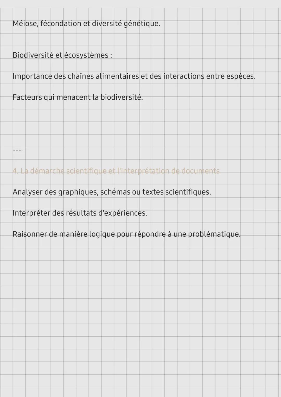 SVT
1. Le fonctionnement du corps humain et la santé
Système nerveux et comportement :
Organisation et fonctionnement du système nerveux.
Rô