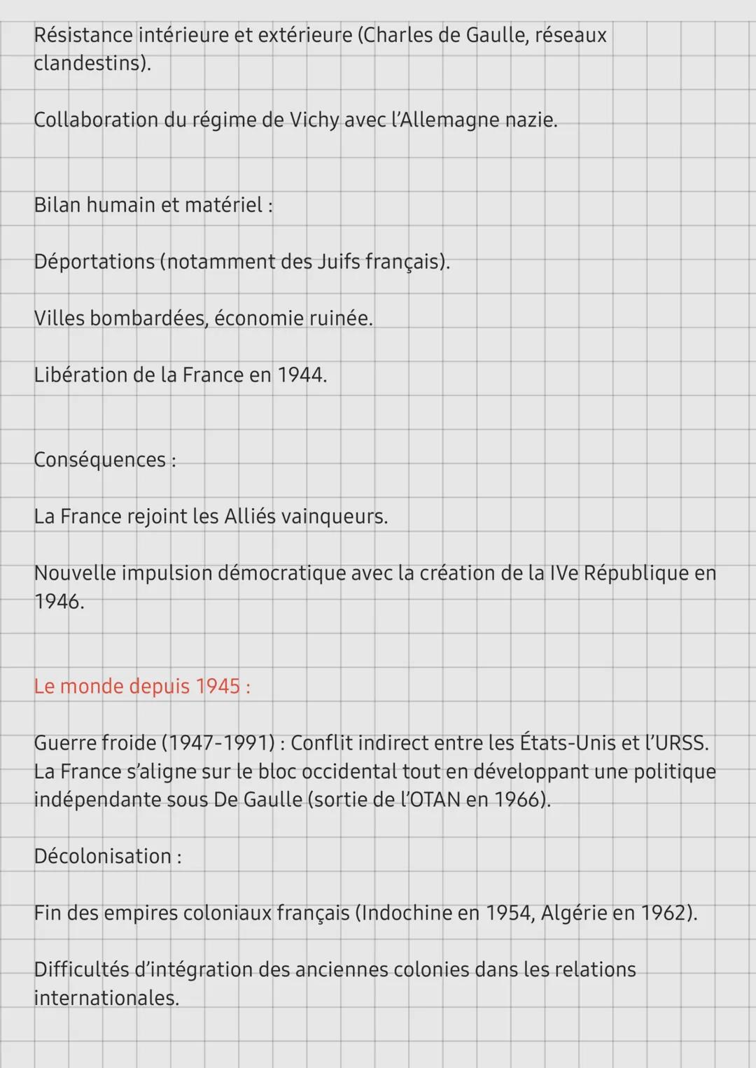Histoire
La Première Guerre mondiale (1914-1918) et son impact sur la France:
Conflit mondial : La guerre oppose les Alliés (France, Royaume