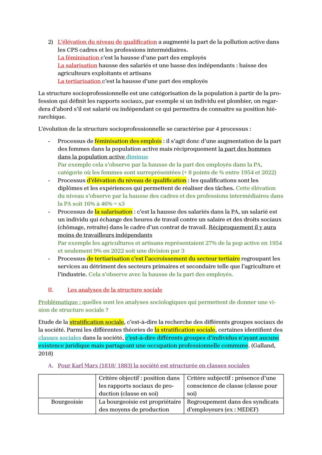 Chapitre 3: Comment est structurée la société française actuelle ?
<< Dans toute société, il existe « une répartition inégale des biens, du