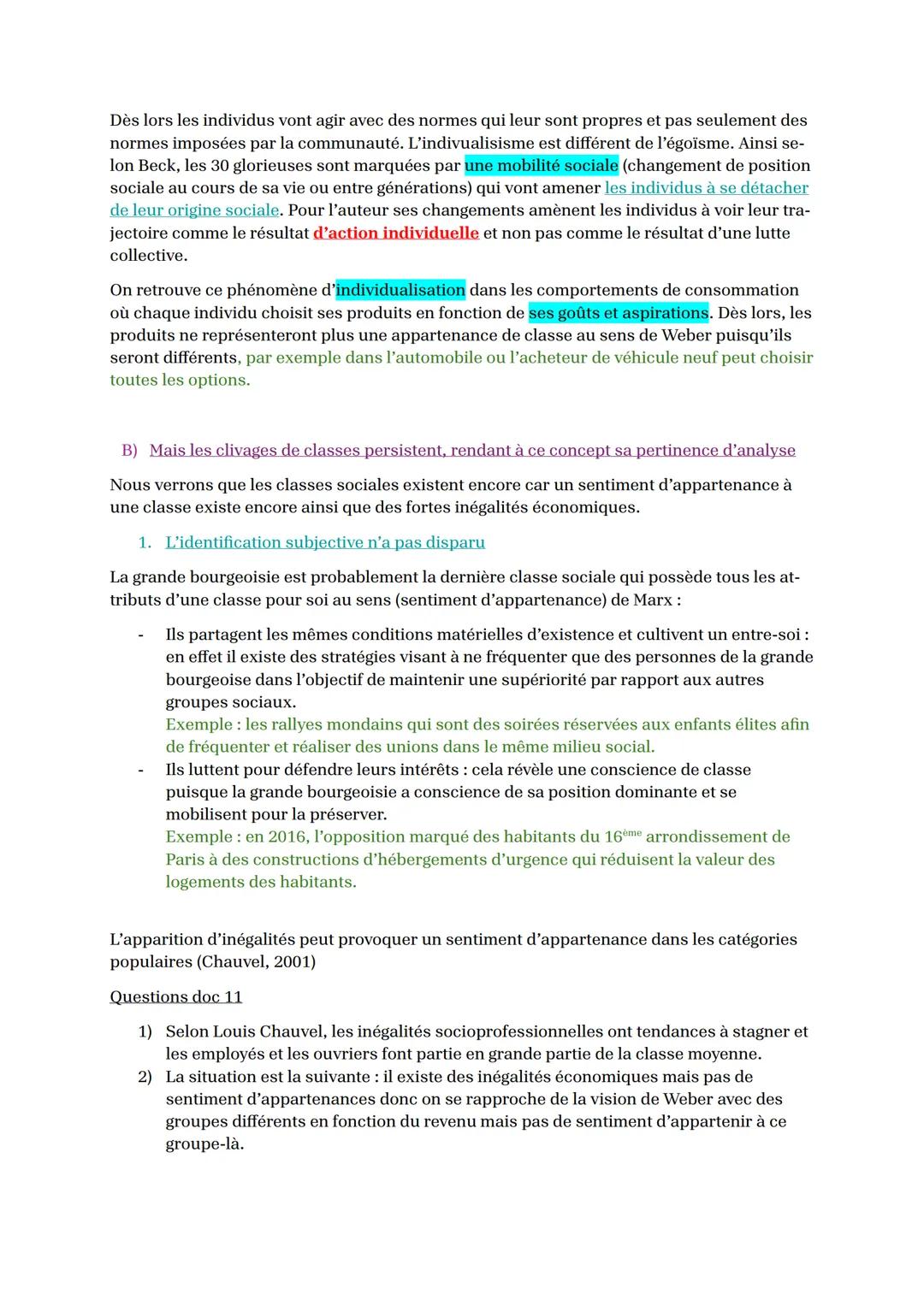 Chapitre 3: Comment est structurée la société française actuelle ?
<< Dans toute société, il existe « une répartition inégale des biens, du
