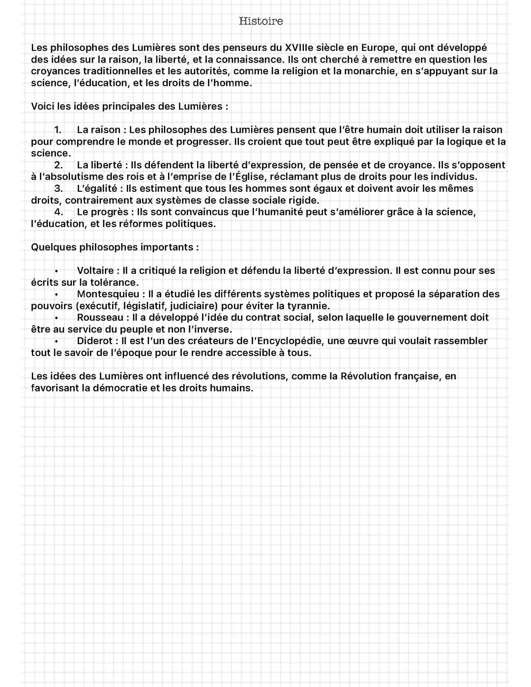 Les philosophes des lumières