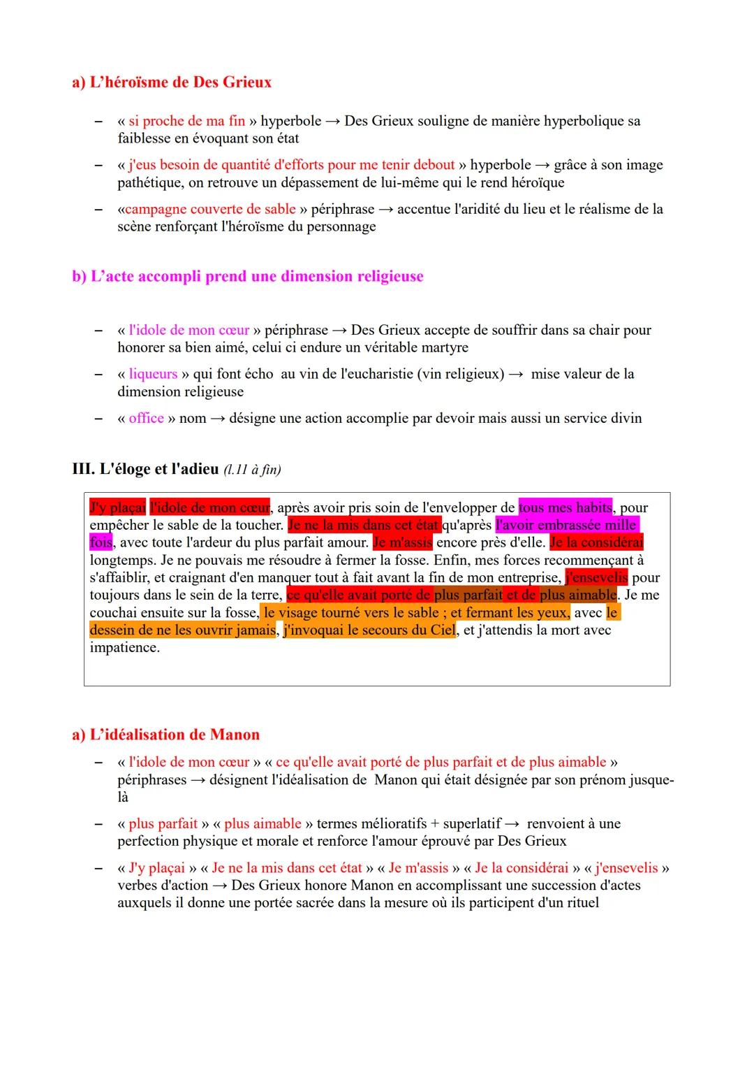 L'enterrement de Manon
L'abbé Prévost a rédigé, en 1731, « l'Histoire du chevalier des Grieux et de Manon
Lescaut » plus connu sous le nom d
