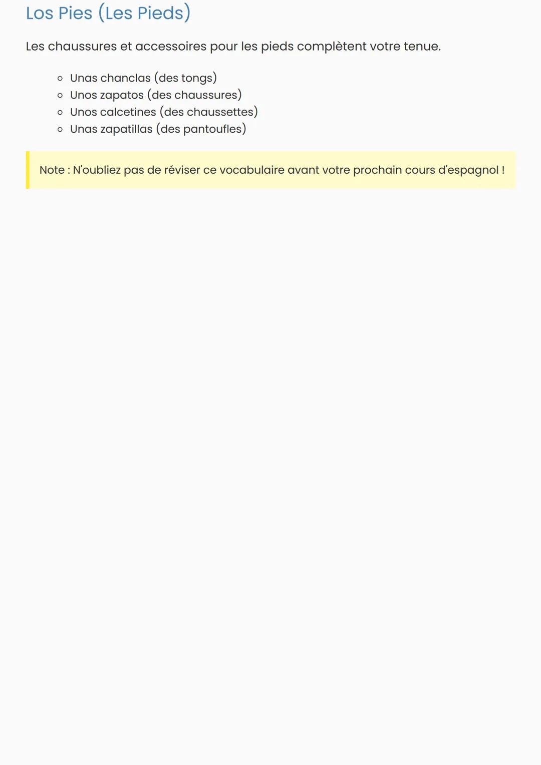 # Vocabulaire des Vêtements en Espagnol
## La Cabeza (La Tête)
Voici quelques mots pour décrire les vêtements et accessoires que l'on port
