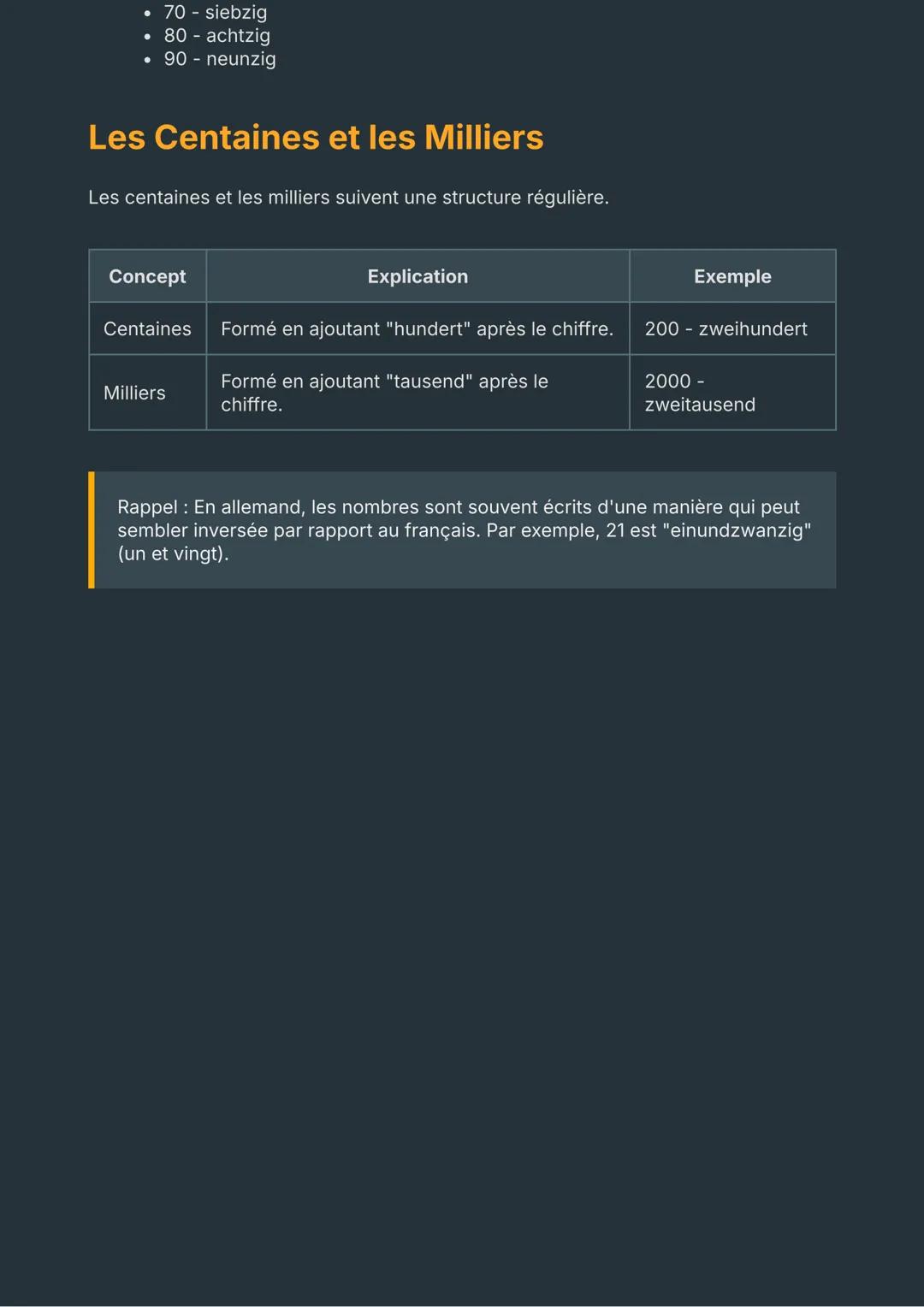 Les Nombres en Allemand
Introduction aux Nombres
Apprendre à compter en allemand est essentiel pour communiquer efficacement.
Voici un guide