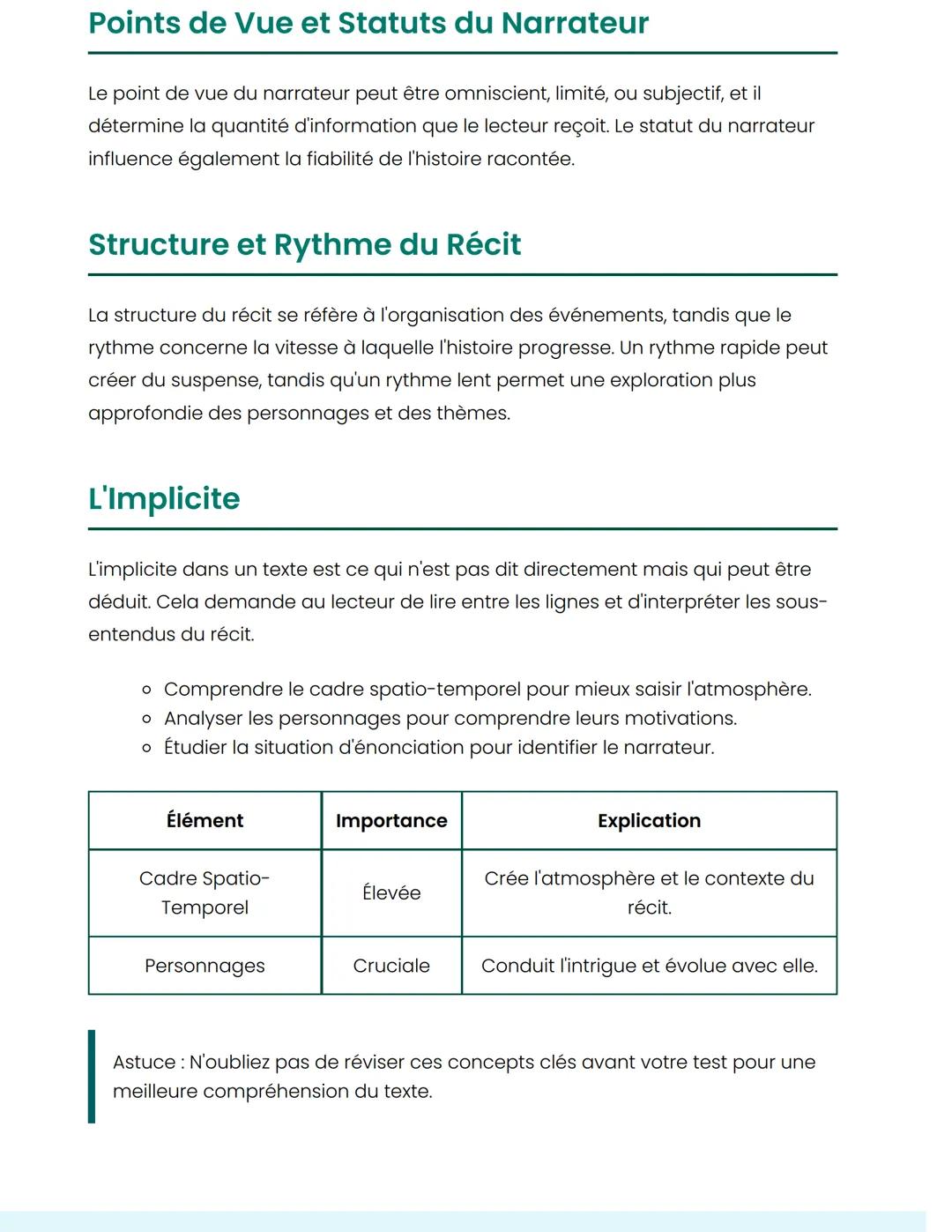 # Analyse Littéraire :
# Comprendre le Récit
Un guide pour déchiffrer les éléments essentiels du récit
## Cadre Spatio-Temporel
Le cadre