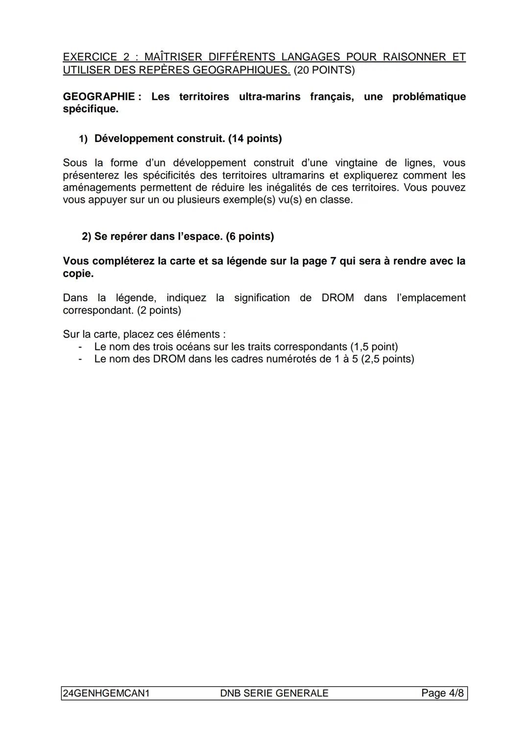 DIPLÔME NATIONAL DU BREVET
SESSION 2024
HISTOIRE-GÉOGRAPHIE
ENSEIGNEMENT MORAL ET CIVIQUE
Série générale
Durée de l'épreuve : 2 h 00
50 poin