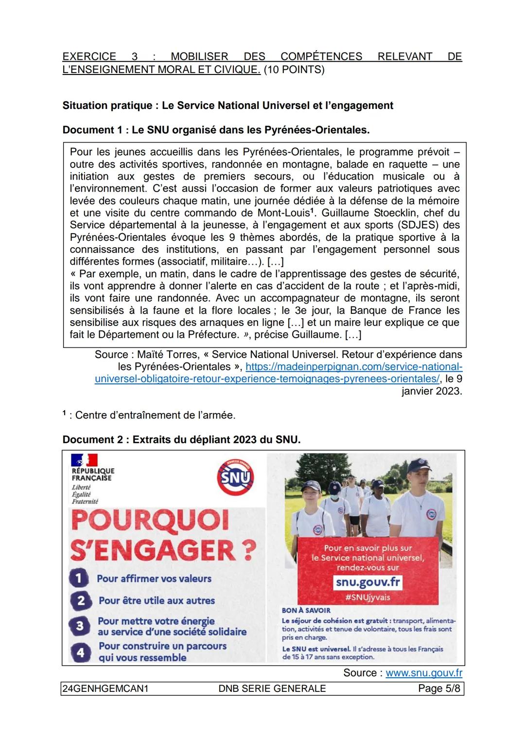 DIPLÔME NATIONAL DU BREVET
SESSION 2024
HISTOIRE-GÉOGRAPHIE
ENSEIGNEMENT MORAL ET CIVIQUE
Série générale
Durée de l'épreuve : 2 h 00
50 poin