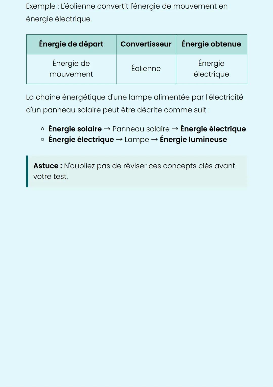 Les conversions
d'énergie
Comprendre les chaînes énergétiques
Introduction aux conversions
d'énergie
L'énergie ne peut pas disparaître, mais