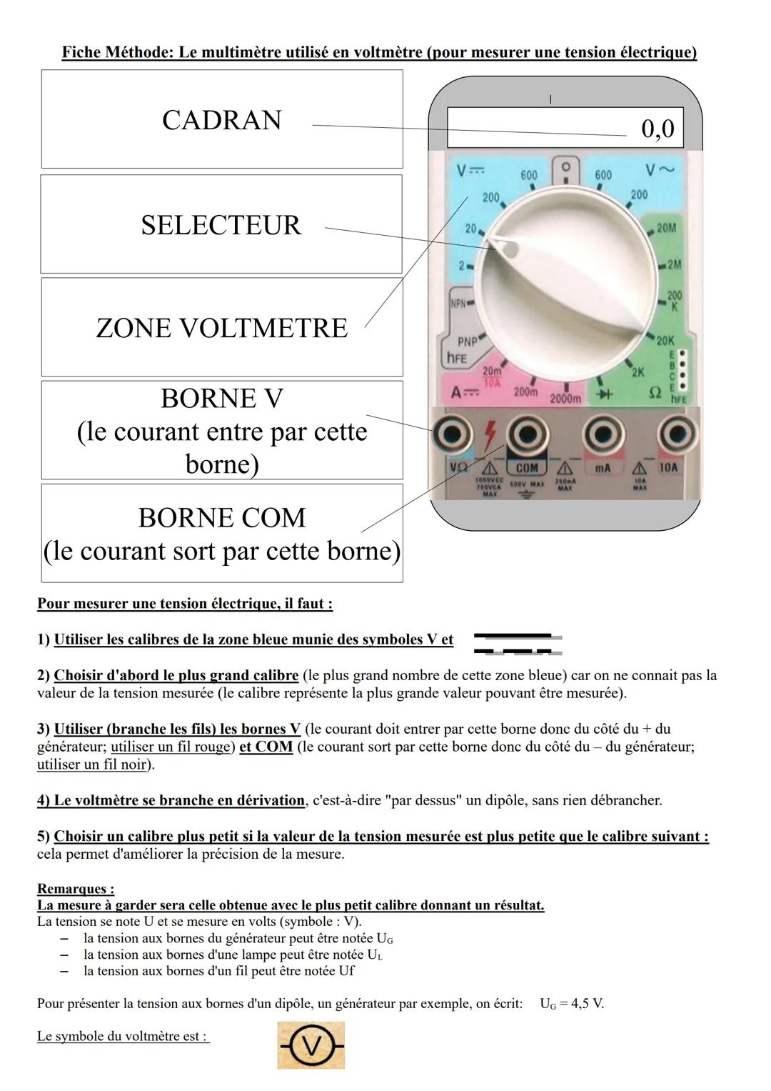 Electricité: Rappels de 5e
I. Vocabulaire en électricité:
Dipôle élément du circuit comportant deux bornes ; on peut donc brancher deux fils