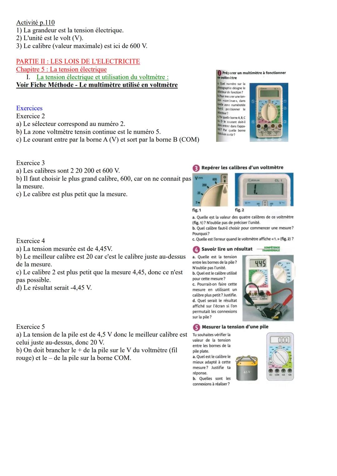 Electricité: Rappels de 5e
I. Vocabulaire en électricité:
Dipôle élément du circuit comportant deux bornes ; on peut donc brancher deux fils
