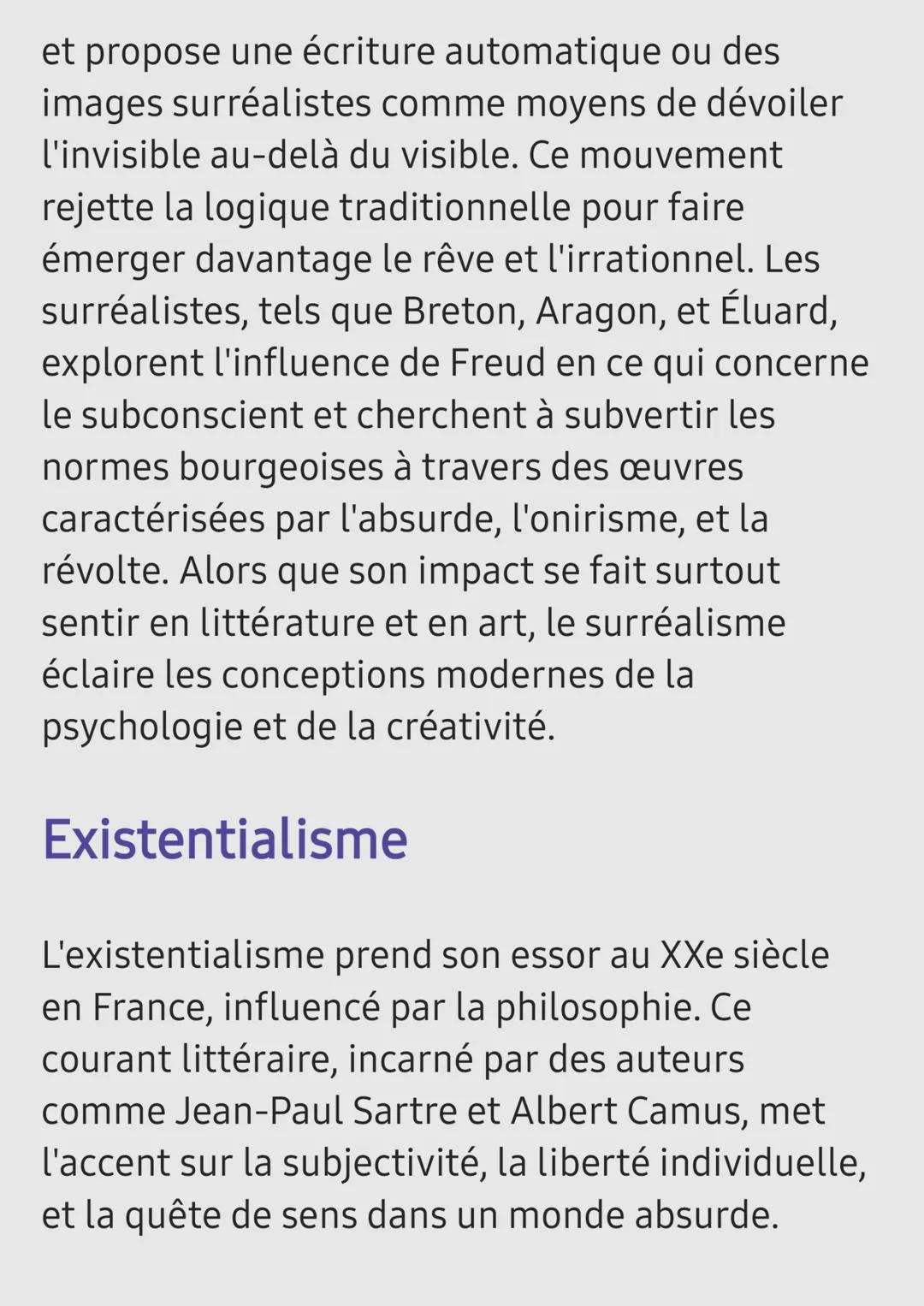 Les grands mouvement
littéraire
Définition
Mouvement littéraire
Ensemble d'auteurs ou d'œuvres littéraires
caractérisés par des caractéristi