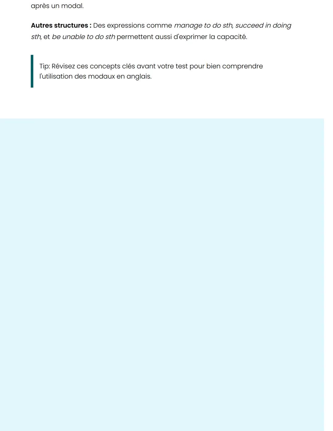 Expression de l'Obligation et
de la Capacité
Grammaire anglaise : Modaux et structures associées
L'expression de l'obligation
Le modal must: