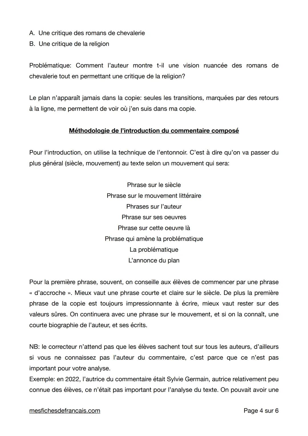 Ecrit du Baccalauréat
Méthodologie du commentaire composé:
Qu'est-ce qu'un commentaire composé?
Le commentaire composé c'est essayer d'analy