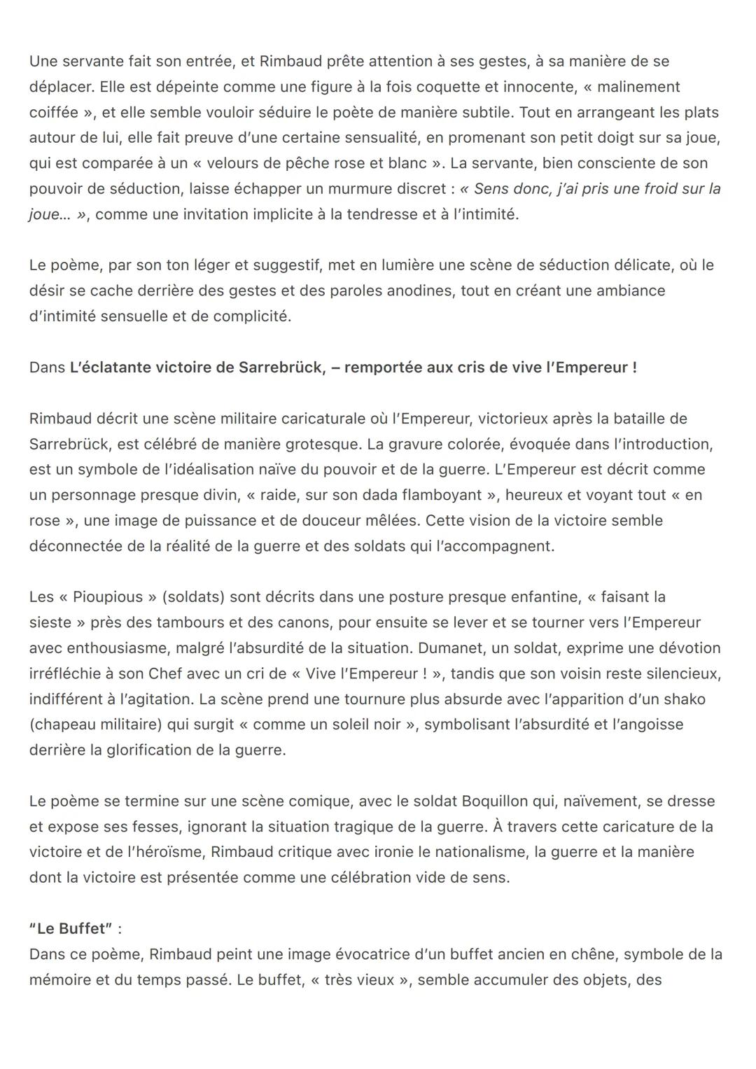 Dans Soleil et Chair,
Arthur Rimbaud exprime une célébration sensuelle et mystique de la nature, de la beauté, de la
liberté et de l'amour.
