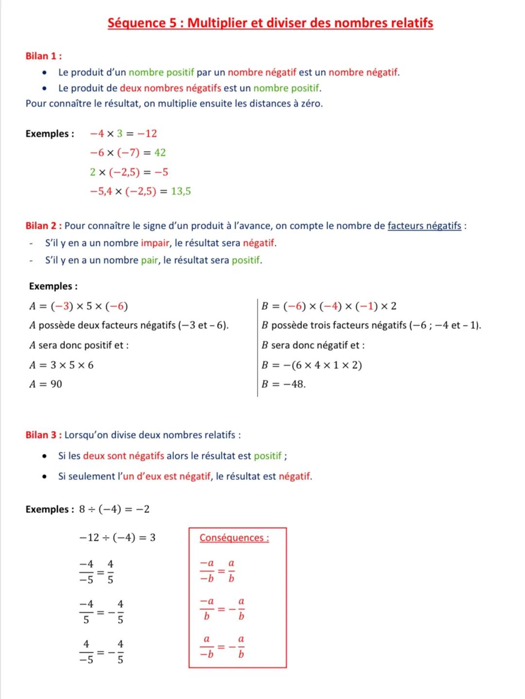 - $\sqrt{36}$
- math
- 5730 # Séquence 1: La guerre des relatifs
Bilan 1: Pour additionner deux nombres négatifs, j'additionne les distance