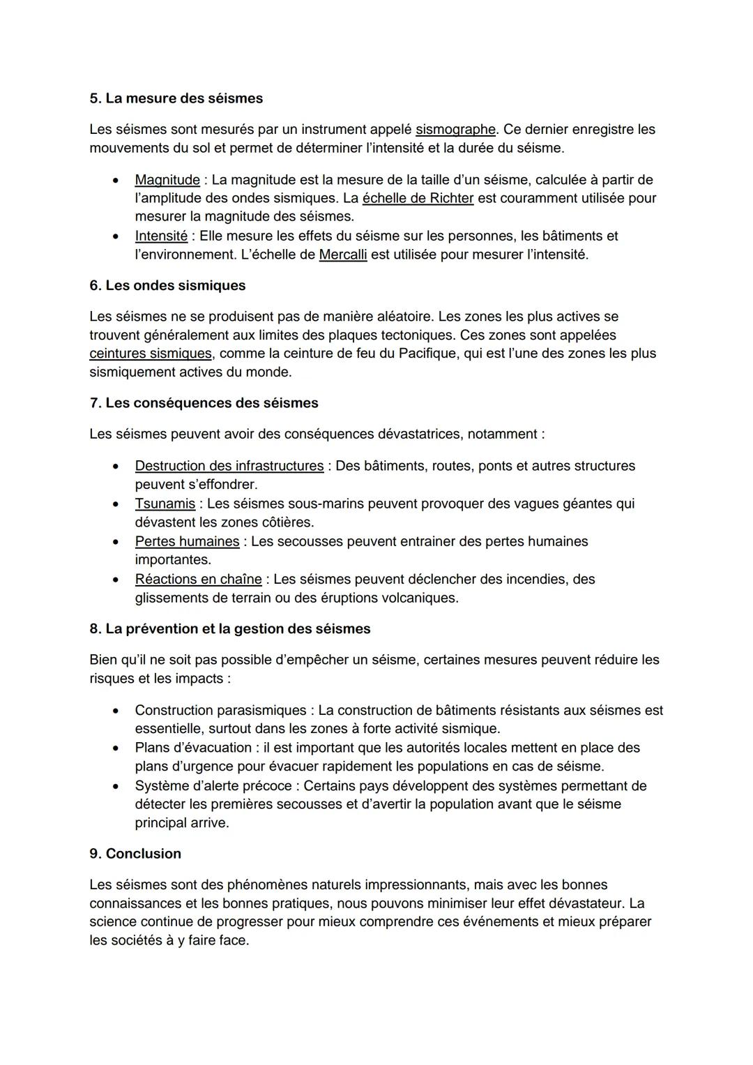 Les séismes
1. Qu'est-ce qu'un séisme?
Un séisme est un phénomène naturel qui se manifeste par des vibrations ou des secousses
de la Terre.