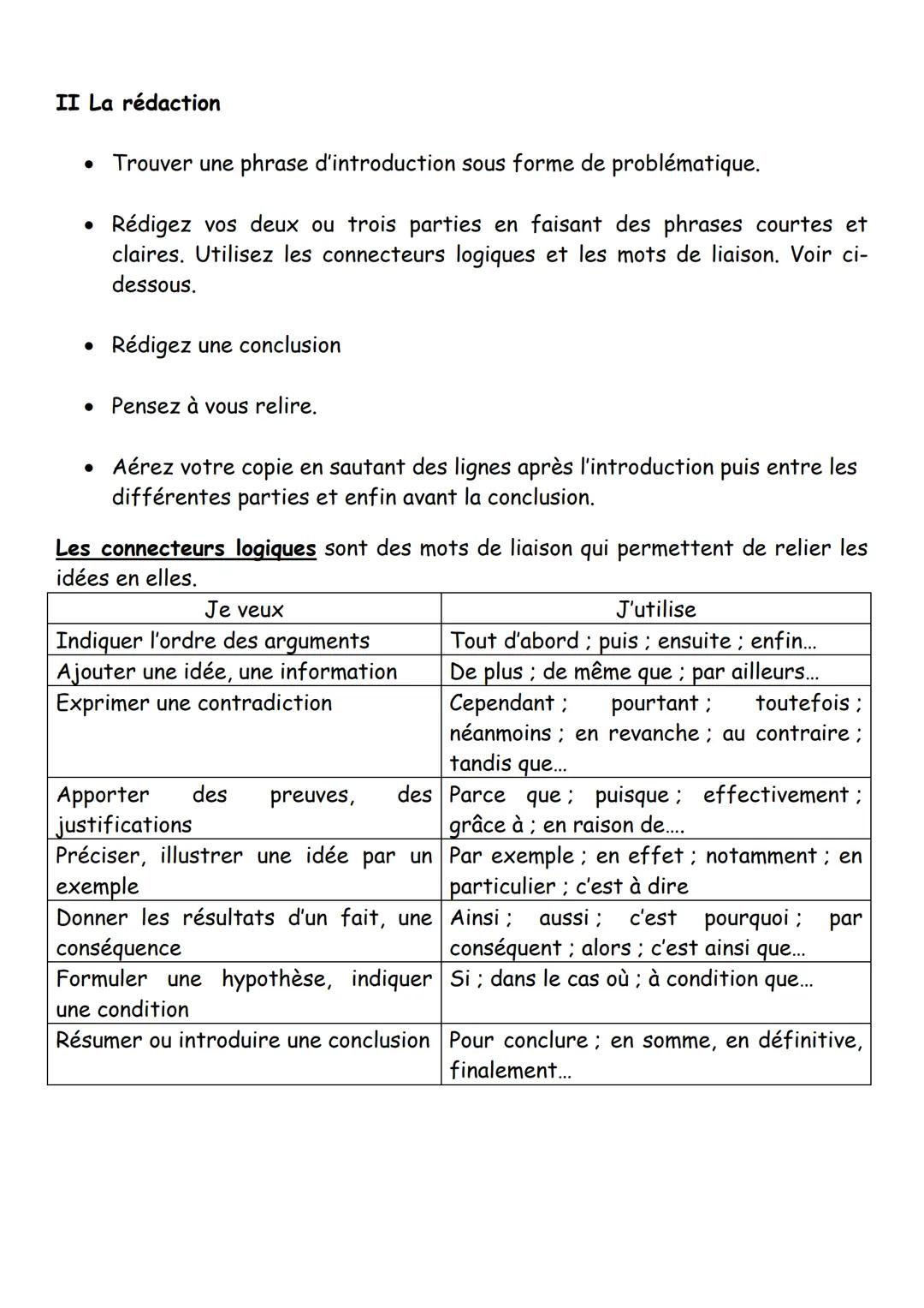# Fiche méthode
Rédiger un développement construit
I Le brouillon:
Recopiez le sujet et soulignez les mots-clés.
* Y a-t-il des mots d