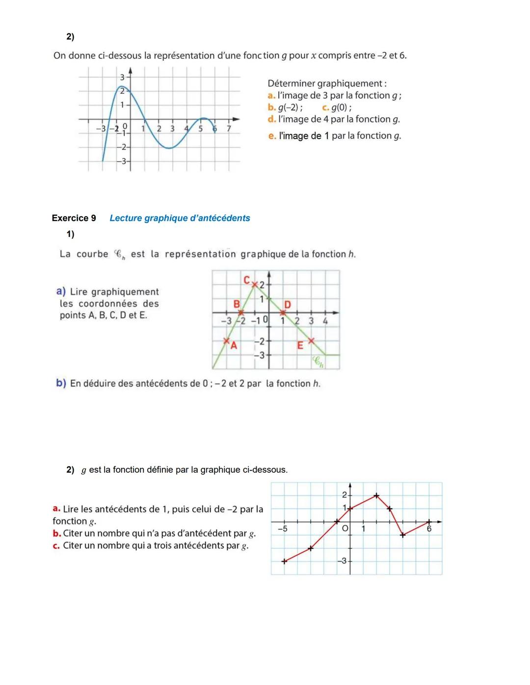 # Fiche d'exercices. Généralités sur les fonctions
Exercice 1
Notion de fonction
1) On considère le programme de calcul ci-contre.
Parmi