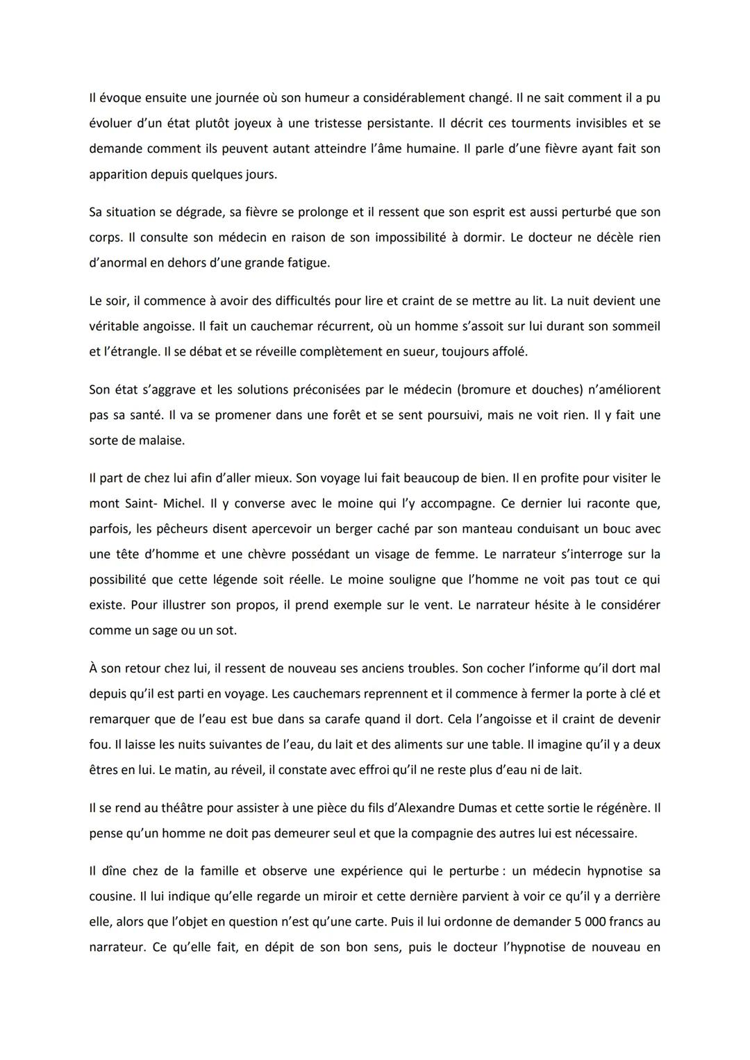 RESUME - LE HORLA
GUY DE MAUPASSANT (1886)
Le Horla est une nouvelle fantastique écrite par Guy de Maupassant et parue pour la
première fois