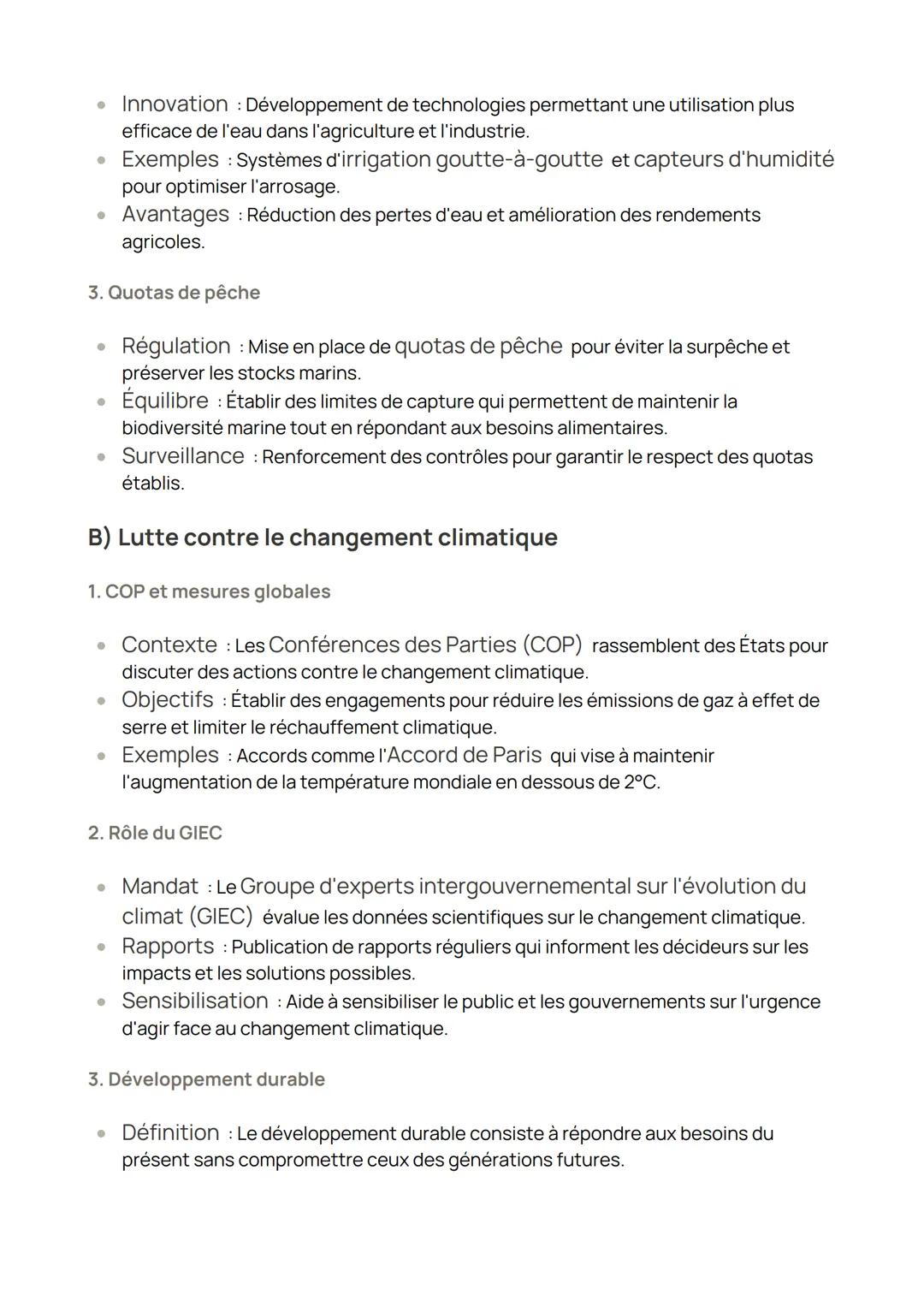 I. Les Ressources Naturelles
A) Définition des ressources naturelles
1. Matière minérale
• Ressources minérales : Matières extraites de la t