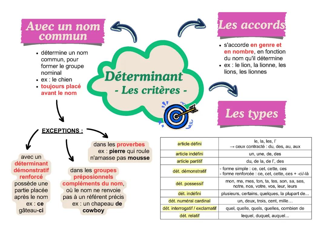Grammaire - Déterminant