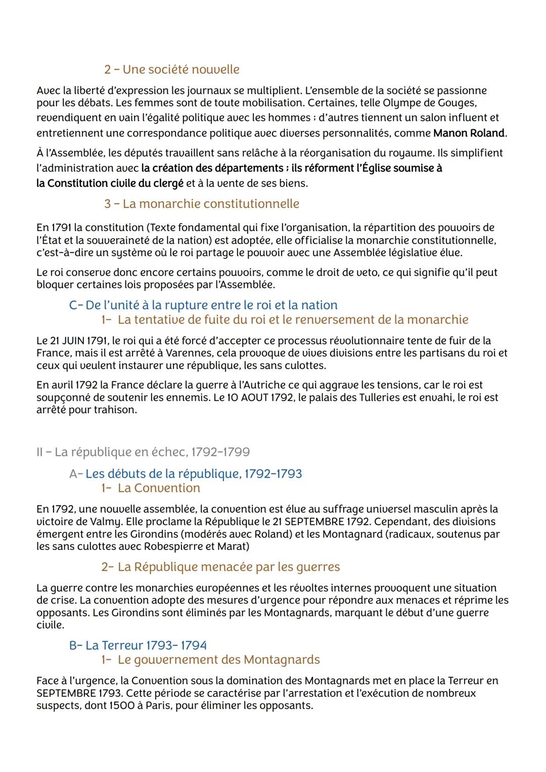 Thème 1: L'Europe face aux révolutions
Chapitre I: La Révolution française et l'Empire: une nouvelle conception de la nation
1- La rupture