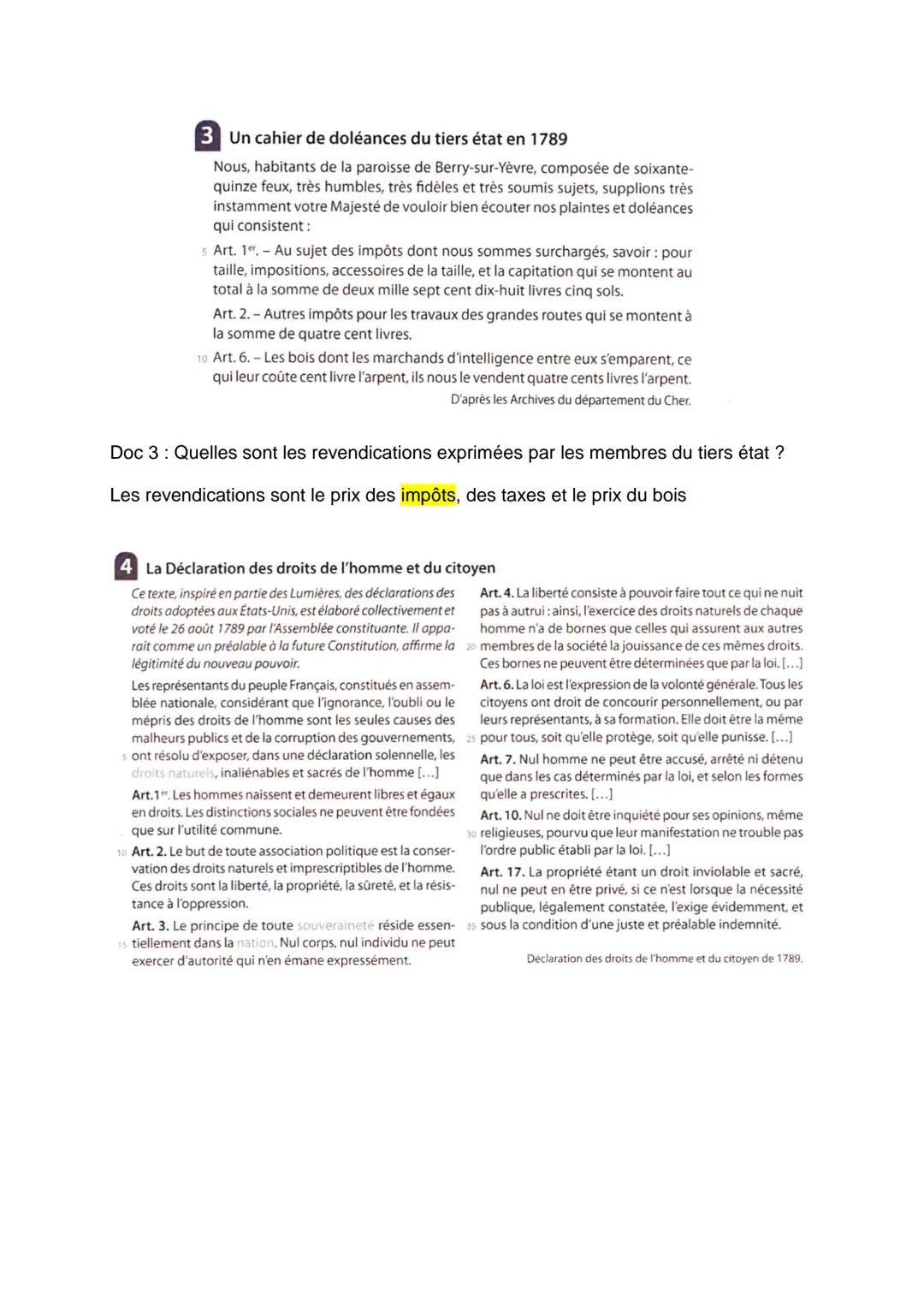 Thème 1: L'Europe face aux révolutions
Chapitre 1: La révolution française et l'Empire : vers la conception
moderne de la nation
Quatre gran