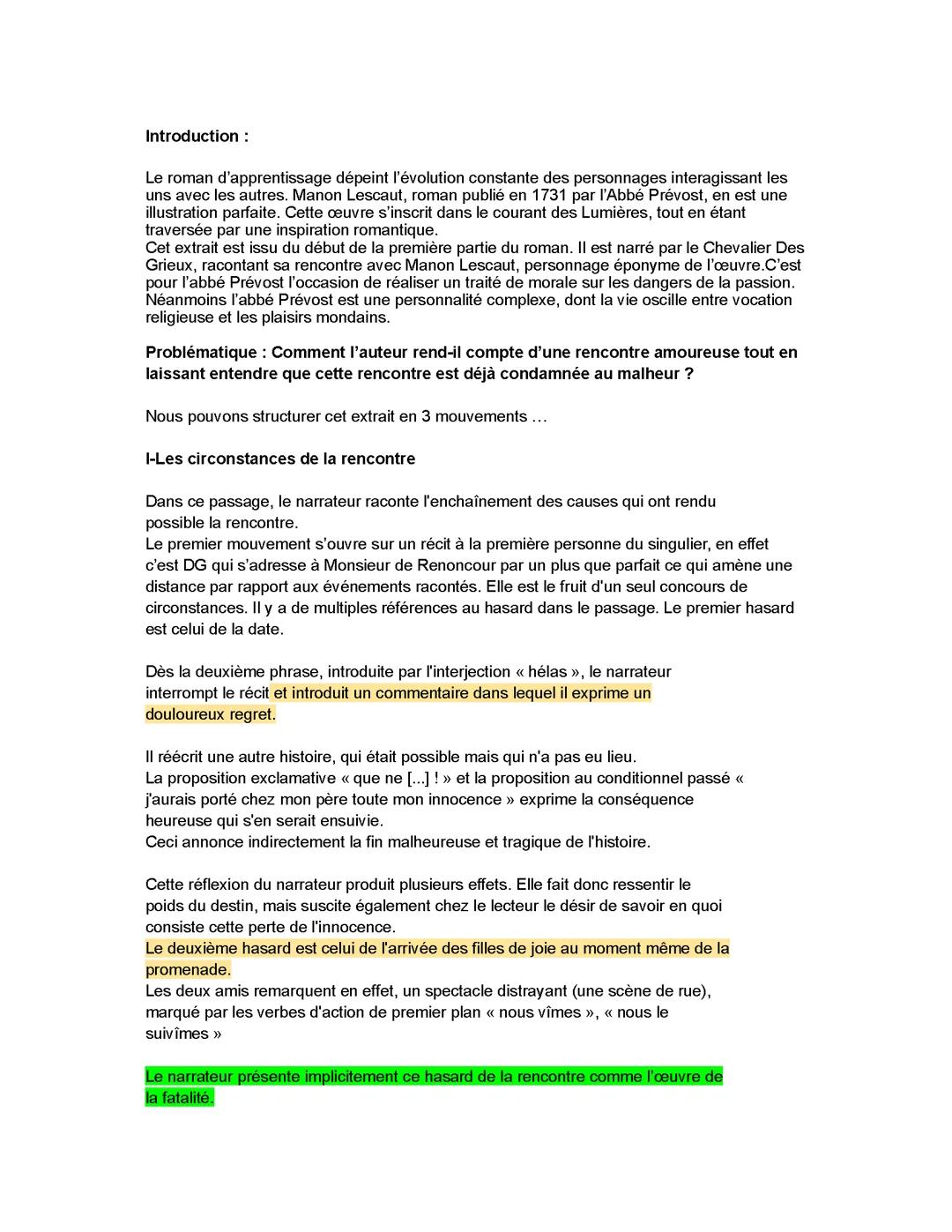 La rencontre Manon Lescaut